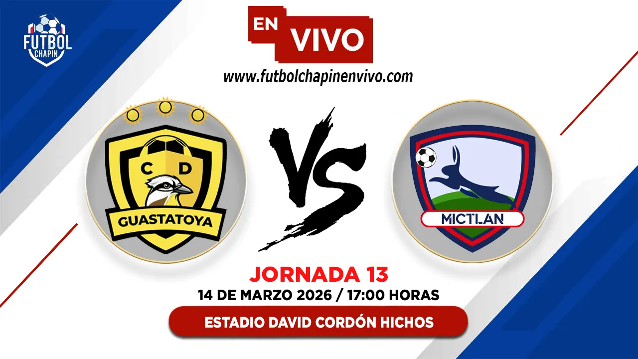 Guastatoya 3-1 Mictlán: Resultado y Resumen | Fecha 13 Torneo Clausura 2026